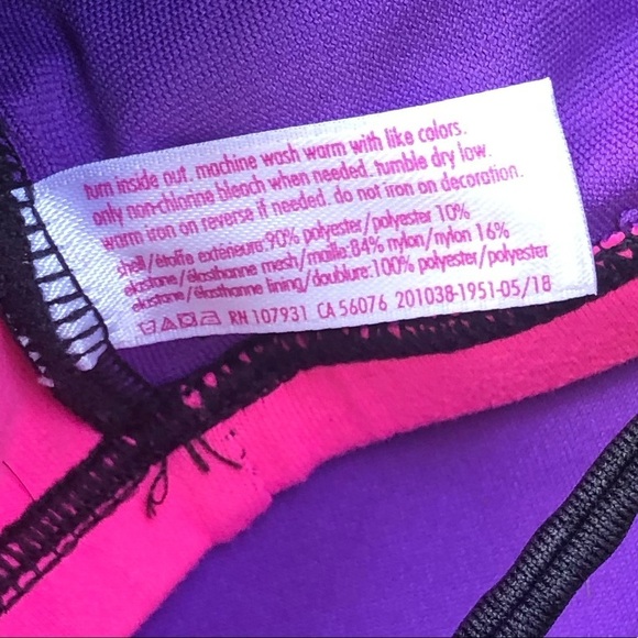 Justice Active Multi Color Racerback Sports Bra - Picture 4 of 4